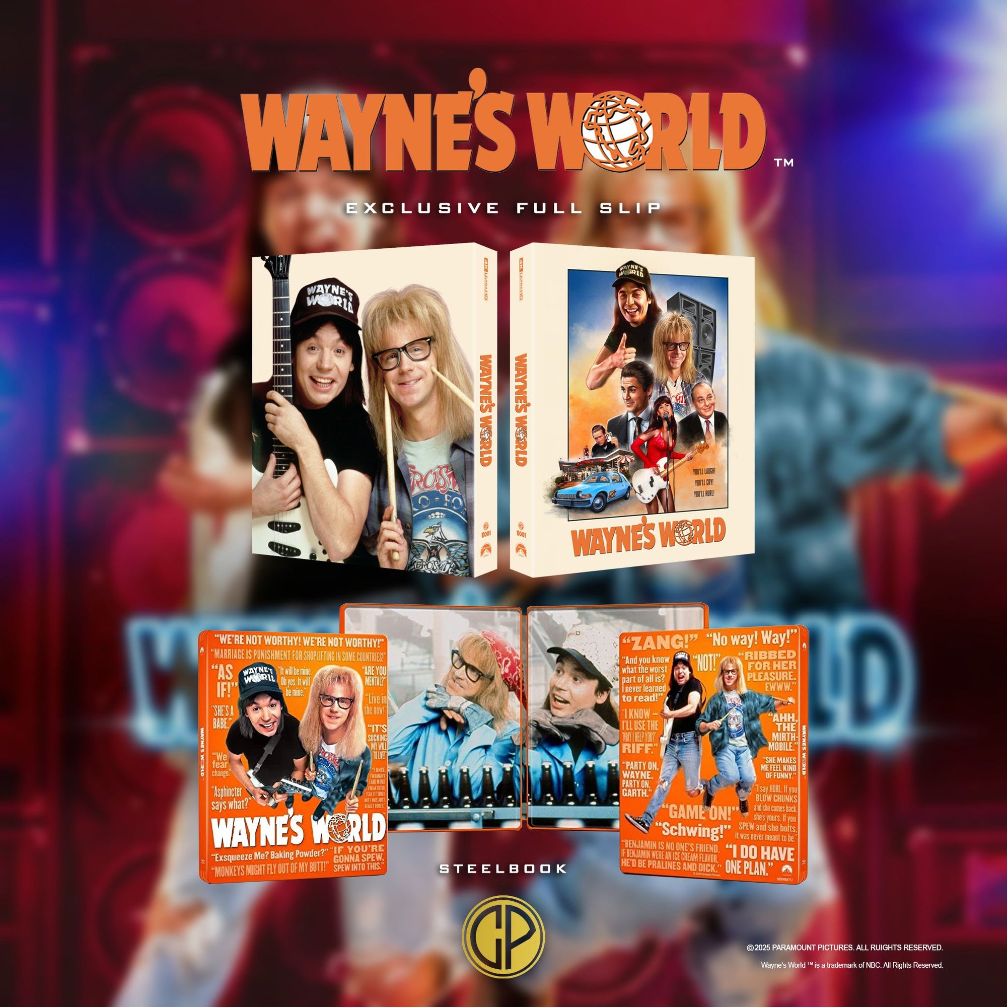 [CP 001] Creative Plus - Waynes World Limited Edition Steelbook Boxset 4k UltraHD & Blu-ray